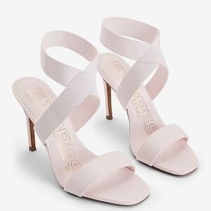 Brian Atwood X Express Stretch Ankle Strap Heeled Sandals in Size 9